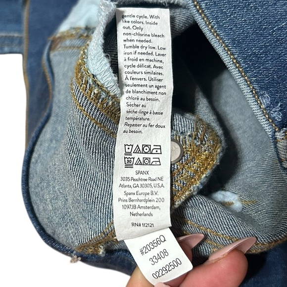 Spanx Ankle Straight Leg Jeans in Vintage Indigo Medium Wash Denim 20356Q Size S - Picture 11 of 11